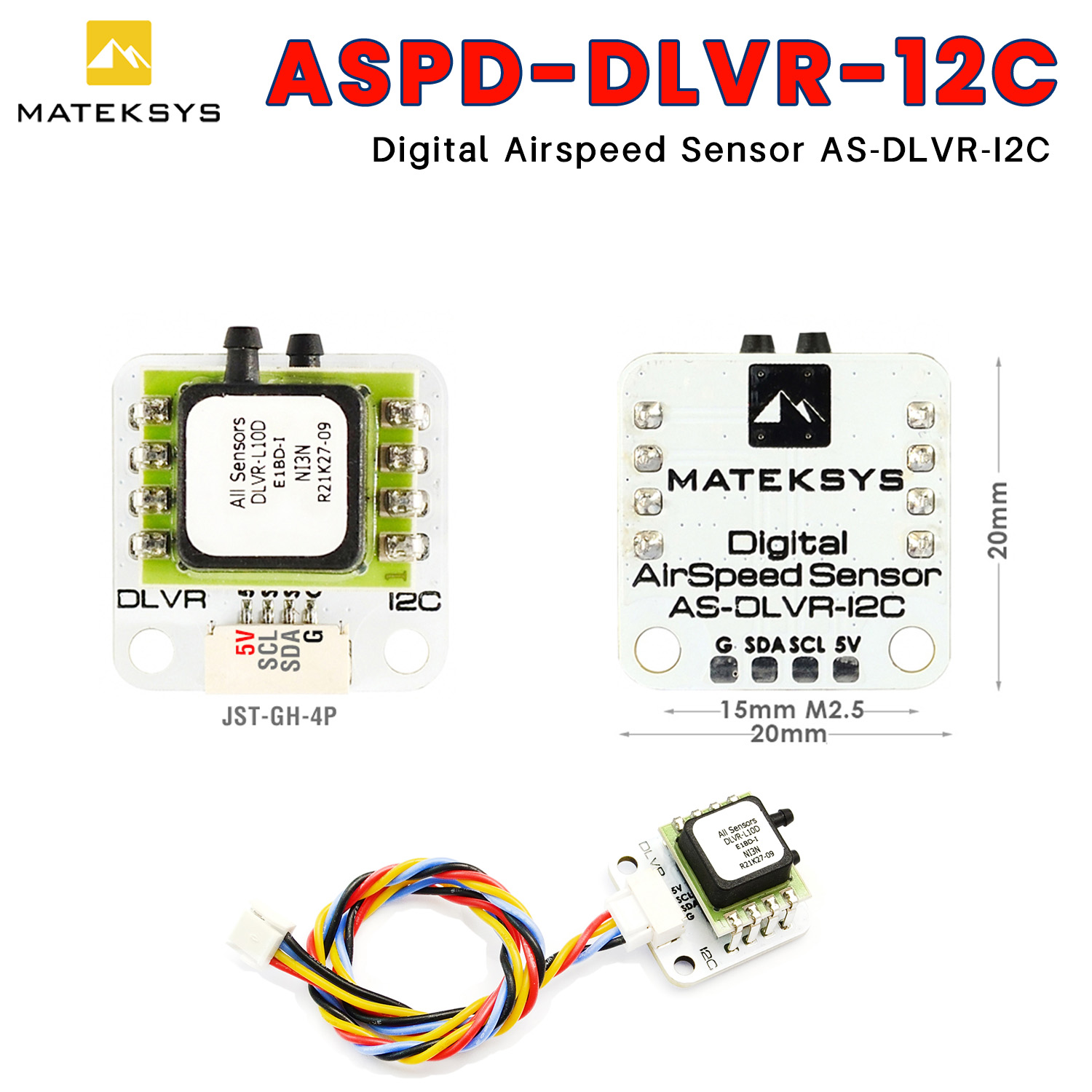 Drone Racing Flight Controller - MATEK Mateksys ASPD-DLVR 12C Sensore di