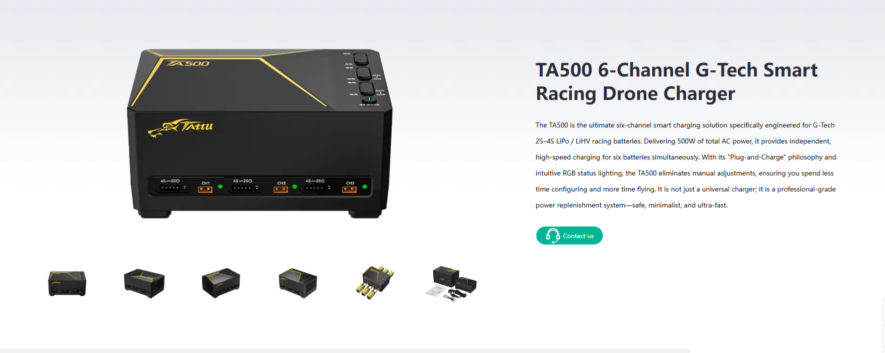 Caricabatterie TATTU TA500 a 6 - Drone Racing Charger recensione e prezzo