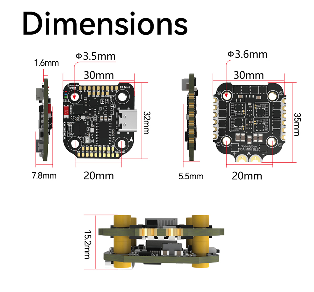F405 MINI SpeedyBee F405 Mini  - Drone Racing Flight Controller recensione e prezzo